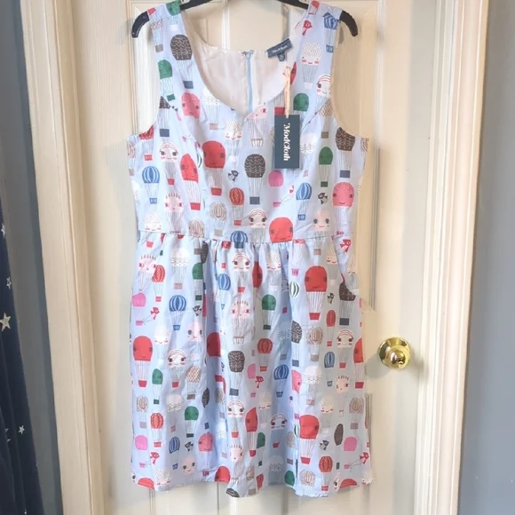Blue Ice Cream Print Kids Dress - Picture 1 of 3